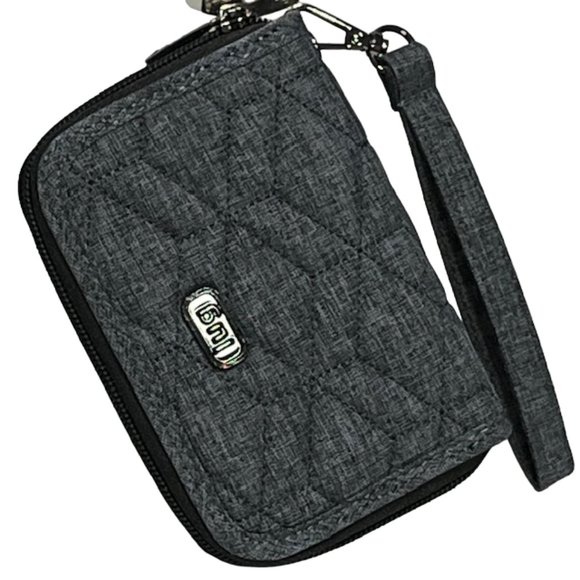LUG Rodeo RFID-Protected Gray Quilted Wristlet - Picture 1 of 16